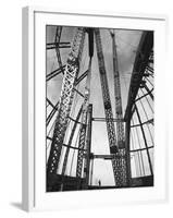 Girders Spanning Space in Dome Pattern, Construction of Palomar Telescope, Mt. Wilson Observatory-Margaret Bourke-White-Framed Photographic Print