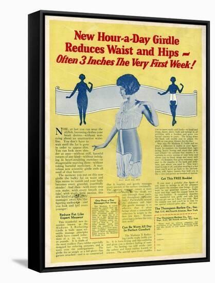 Girdle That Reduces Waist and Hips-null-Framed Stretched Canvas