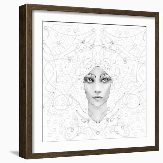 Girl 1 Coloring-RUNA-Framed Giclee Print