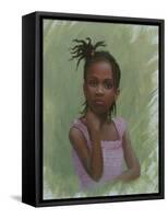 Girl 3-Michael Jackson-Framed Stretched Canvas