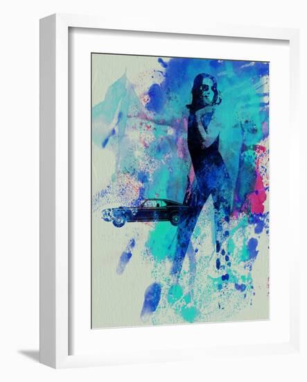 Girl and a Car-NaxArt-Framed Art Print