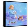 Girl and Animals in Clouds I-Judy Mastrangelo-Framed Stretched Canvas