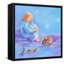 Girl and Animals in Clouds I-Judy Mastrangelo-Framed Stretched Canvas