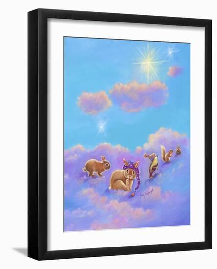 Girl and Animals in Clouds II-Judy Mastrangelo-Framed Giclee Print