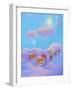 Girl and Animals in Clouds II-Judy Mastrangelo-Framed Giclee Print