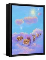 Girl and Animals in Clouds II-Judy Mastrangelo-Framed Stretched Canvas