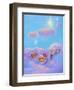 Girl and Animals in Clouds II-Judy Mastrangelo-Framed Giclee Print