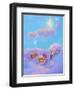 Girl and Animals in Clouds II-Judy Mastrangelo-Framed Giclee Print