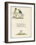 Girl and Boy Sitting on a Garden Wall-Kate Greenaway-Framed Art Print