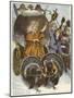 Girl and Chariot Being Pulled by Turkeys-null-Mounted Giclee Print