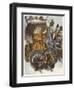 Girl and Chariot Being Pulled by Turkeys-null-Framed Premium Giclee Print