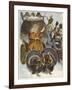 Girl and Chariot Being Pulled by Turkeys-null-Framed Giclee Print