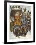 Girl and Chariot Being Pulled by Turkeys-null-Framed Giclee Print