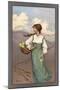 Girl and Daffodils-Sybil Barham-Mounted Art Print