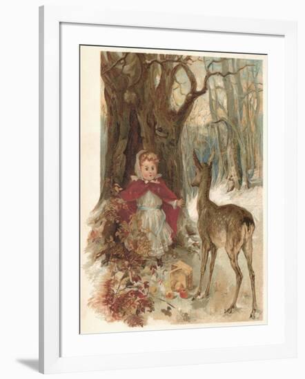 Girl and Deer-Marie Seymour Lucas-Framed Art Print