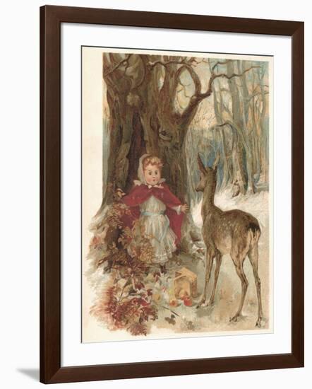 Girl and Deer-Marie Seymour Lucas-Framed Art Print