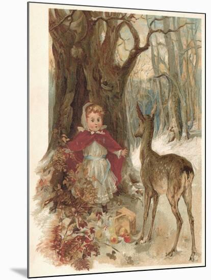 Girl and Deer-Marie Seymour Lucas-Mounted Art Print