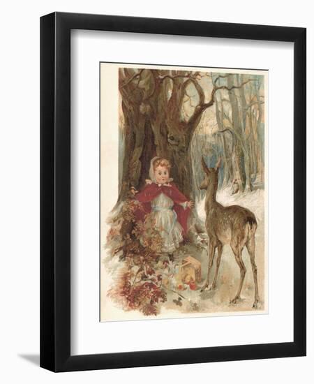 Girl and Deer-Marie Seymour Lucas-Framed Art Print