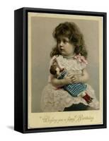 Girl and Doll, 1900-null-Framed Stretched Canvas