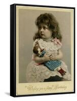 Girl and Doll, 1900-null-Framed Stretched Canvas