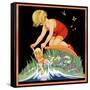 Girl and Doll - Child Life-Hazel Frazee-Framed Stretched Canvas