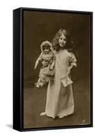 Girl and Doll Off to Bed-null-Framed Stretched Canvas