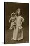 Girl and Doll Off to Bed-null-Stretched Canvas