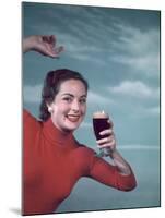 Girl and Guinness 1950s-Charles Woof-Mounted Photographic Print