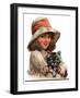 "Girl and Her Cat,"May 10, 1924-Robert H. Ransley-Framed Giclee Print