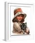 "Girl and Her Cat,"May 10, 1924-Robert H. Ransley-Framed Giclee Print