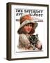 "Girl and Her Cat," Saturday Evening Post Cover, May 10, 1924-Robert H. Ransley-Framed Premium Giclee Print