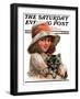 "Girl and Her Cat," Saturday Evening Post Cover, May 10, 1924-Robert H. Ransley-Framed Premium Giclee Print