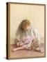 Girl and Her Doll, Both Fast Asleep-Millicent E. Gray-Stretched Canvas