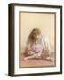 Girl and Her Doll, Both Fast Asleep-Millicent E. Gray-Framed Art Print