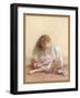 Girl and Her Doll, Both Fast Asleep-Millicent E. Gray-Framed Art Print