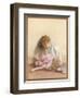 Girl and Her Doll, Both Fast Asleep-Millicent E. Gray-Framed Art Print