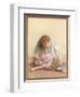 Girl and Her Doll, Both Fast Asleep-Millicent E. Gray-Framed Art Print