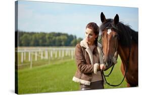 Girl and Horse on the Walk-ZoomTeam-Stretched Canvas