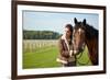 Girl and Horse on the Walk-ZoomTeam-Framed Photographic Print