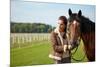 Girl and Horse on the Walk-ZoomTeam-Mounted Photographic Print