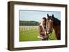 Girl and Horse on the Walk-ZoomTeam-Framed Photographic Print