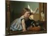 Girl and Kitten-Seymour Joseph Guy-Mounted Giclee Print