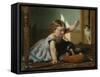 Girl and Kitten-Seymour Joseph Guy-Framed Stretched Canvas