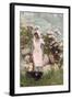 Girl and Laurel, 1879-Winslow Homer-Framed Giclee Print