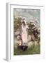 Girl and Laurel, 1879-Winslow Homer-Framed Giclee Print