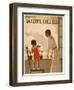 Girl and Mama Water Pots-null-Framed Art Print