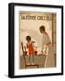 Girl and Mama Water Pots-null-Framed Art Print