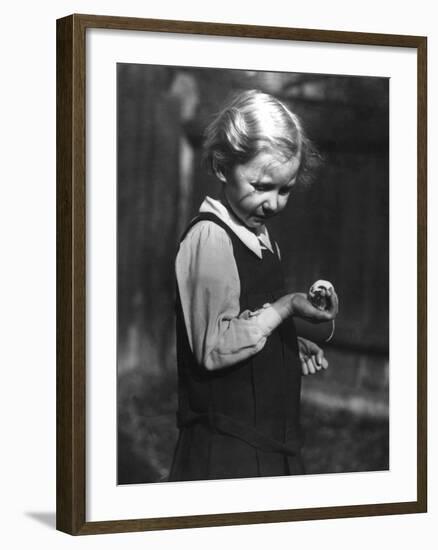 Girl and Mouse-null-Framed Photographic Print