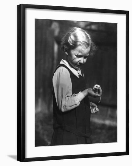 Girl and Mouse-null-Framed Photographic Print