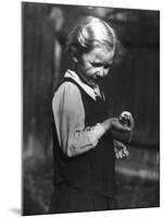 Girl and Mouse-null-Mounted Photographic Print